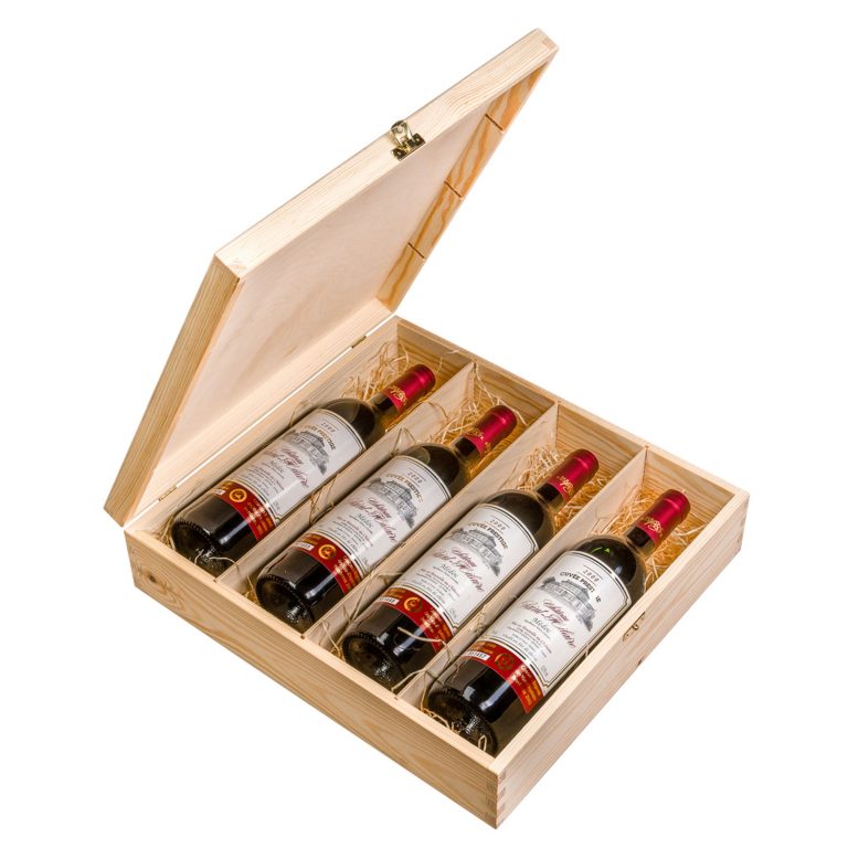 Dárková krabice pro 4 lahve vína