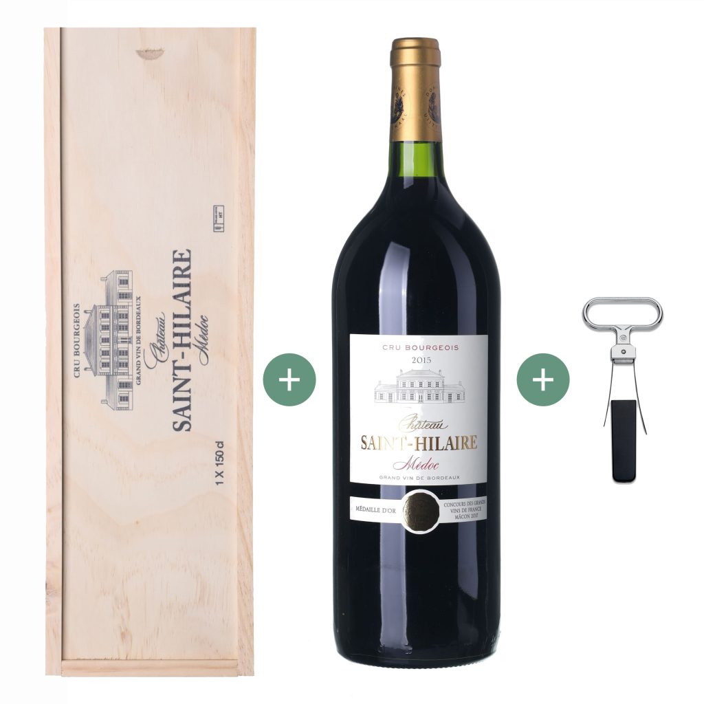 2015 Médoc Château Saint-Hilaire Magnum objem 1,5 lt + krabice + otvírák