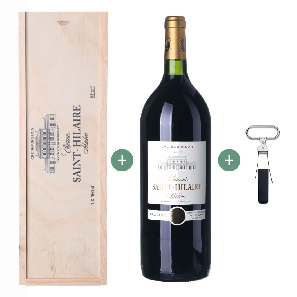 2015 Médoc Château Saint-Hilaire Magnum objem 1,5 lt (+krabice a otvírák)