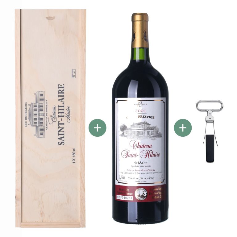 2001 Médoc Château Saint-Hilaire Magnum objem 1,5 lt + krabice + otvírák