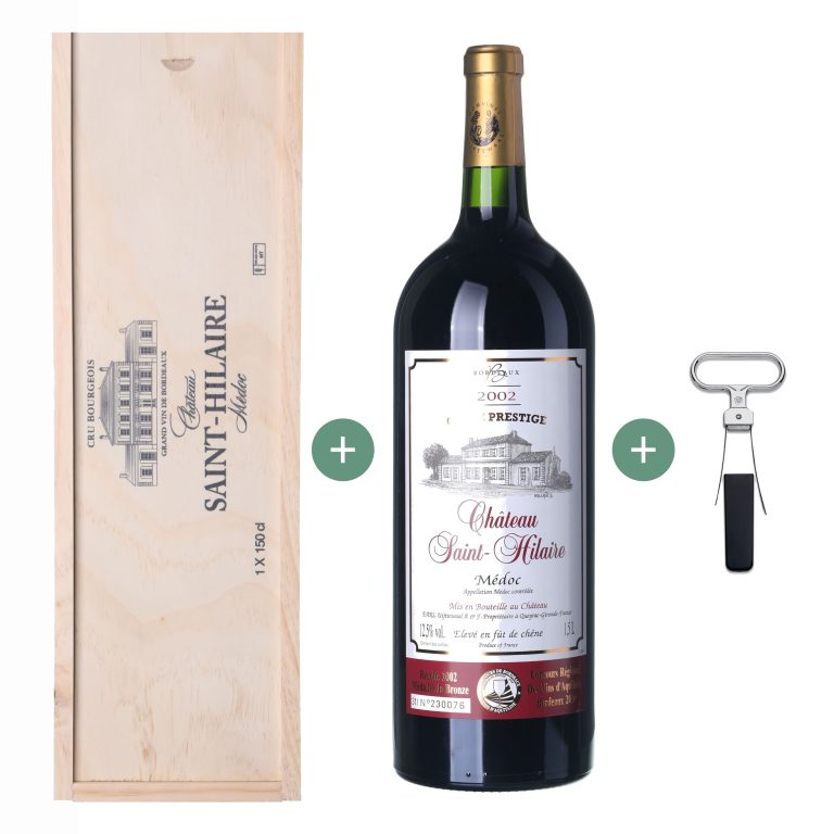 2002 Médoc Château Saint-Hilaire Magnum objem 1,5 lt + krabice + otvírák
