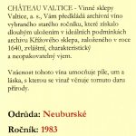 1983 Neuburské Château Valtice