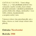 1988 Neuburské Château Valtice