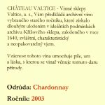 2003 Chardonnay Château Valtice
