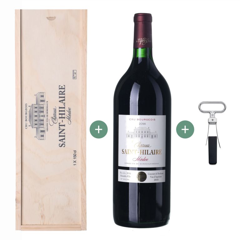2016 Médoc Château Saint-Hilaire Magnum objem 1,5 lt + krabice a otvírák