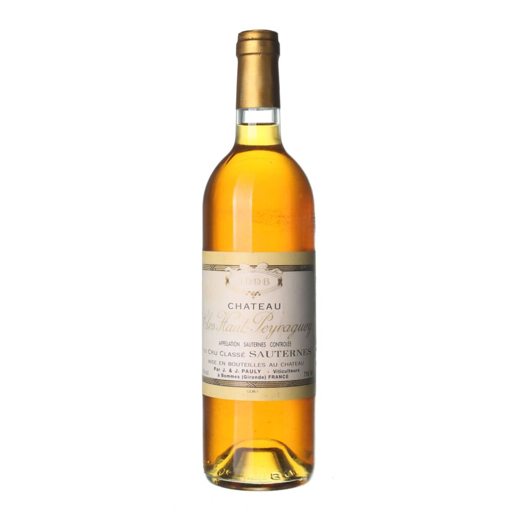 1996 Sauternes Premier cru Chateau Clos Haut Peyraguey