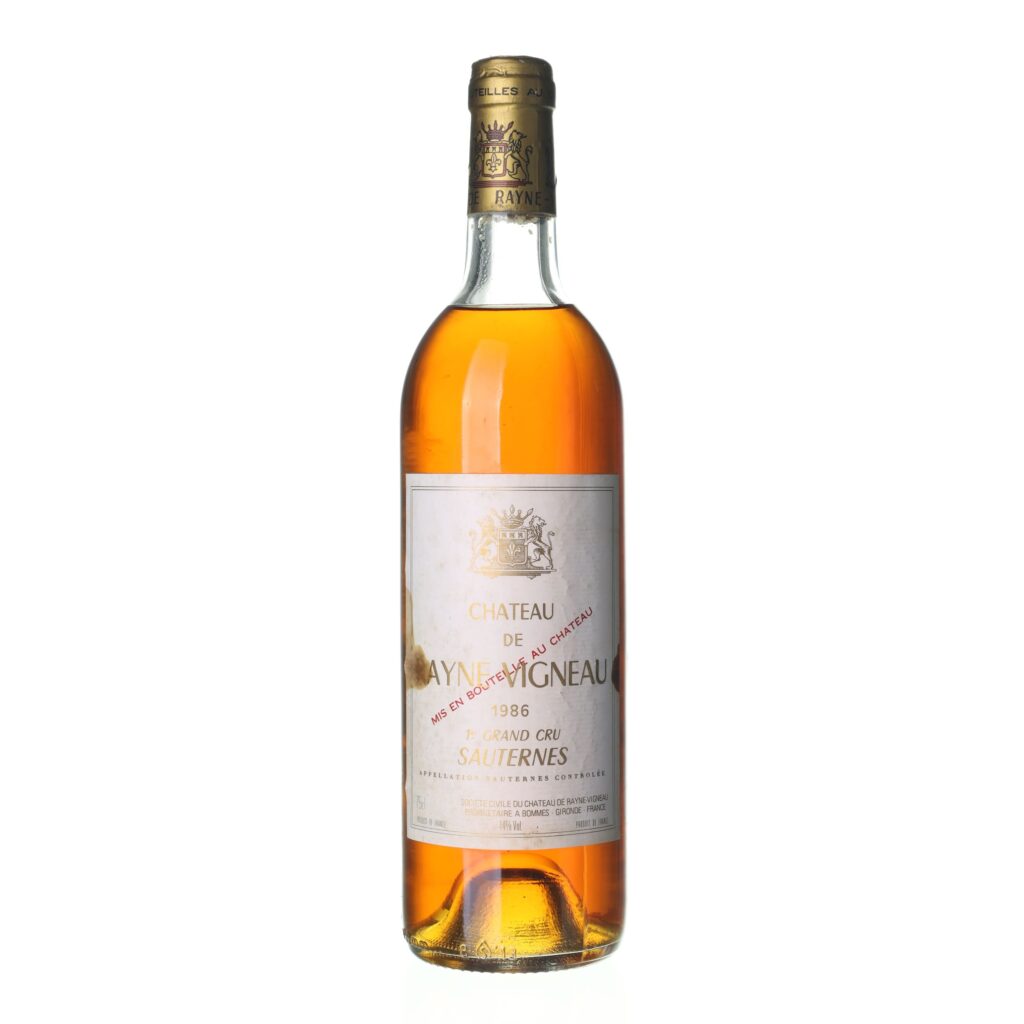 1986 Sauternes Grand Cru Chateau de Rayne Vigneau