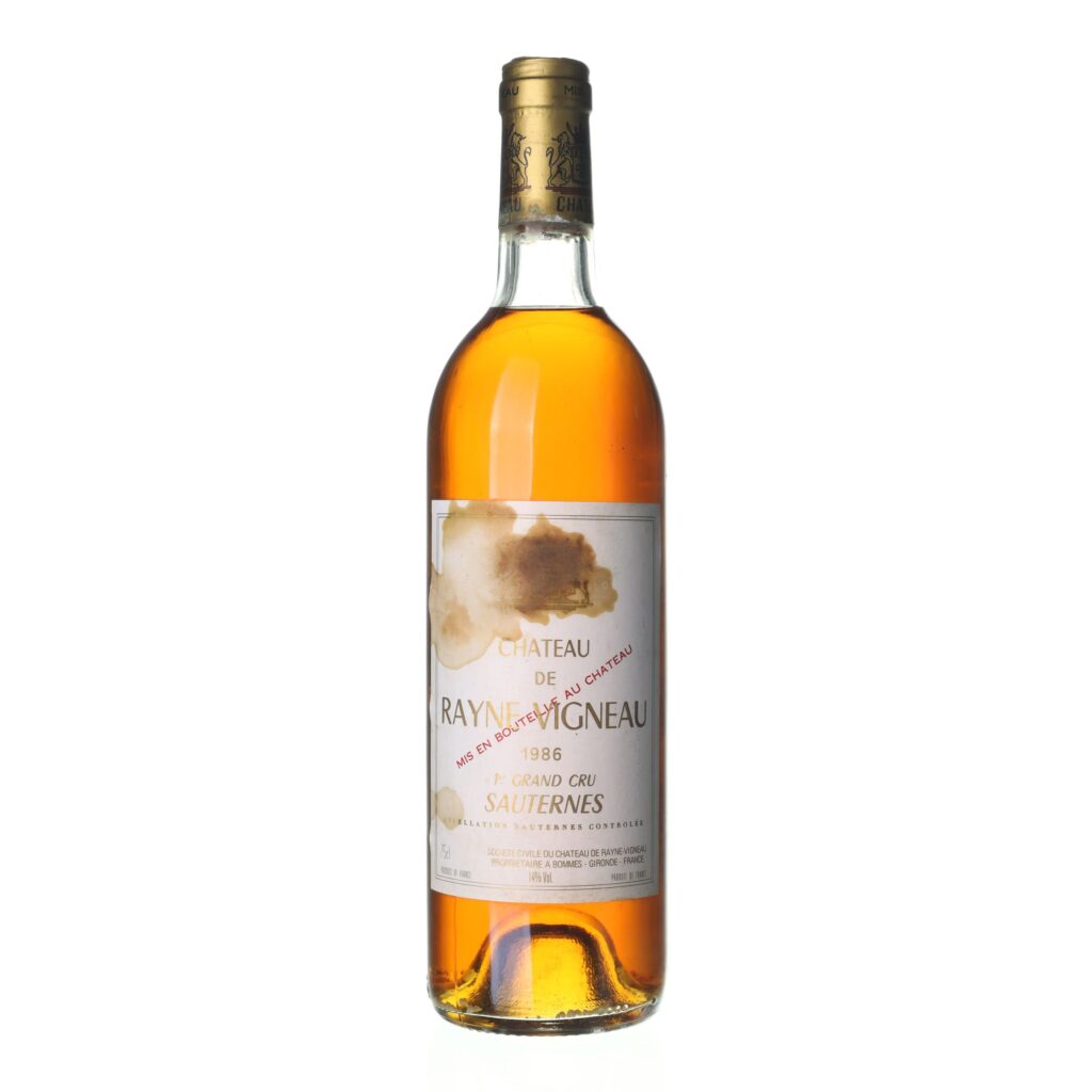 1986 Sauternes Grand Cru Chateau de Rayne Vigneau