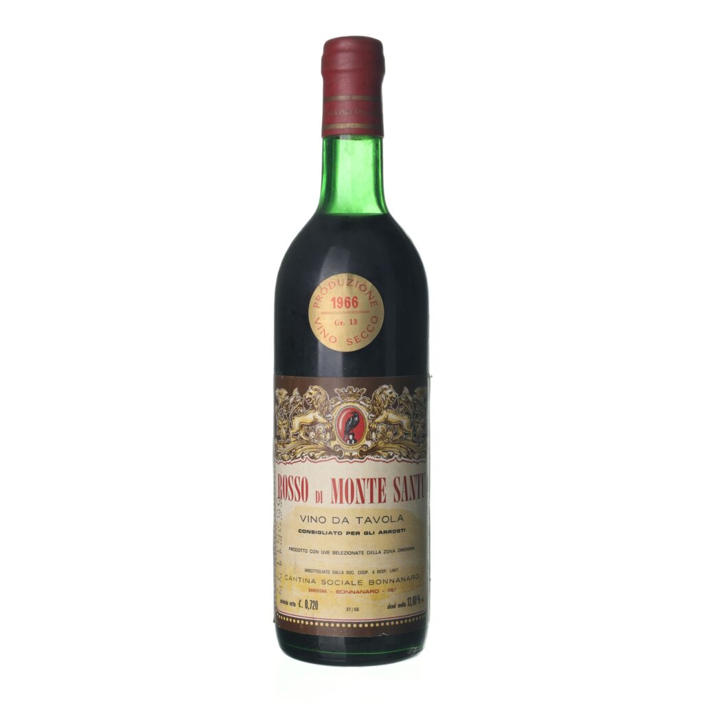 1966 Rosso di Monte Santu Cantina Sociale Bonnanaro