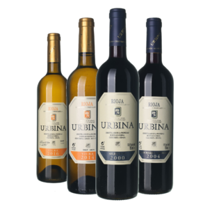Degustace španělských vín z La Rioja: 2 bílá a 2 červená archivní vína z vinařství Urbina